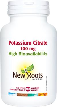 New Roots Potassium Citrate 100 mg 100 Capsules | YourGoodHealth