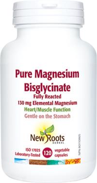 New Roots Pure Magnesium Bisglycinate 130 mg 120 Capsules | YourGoodHealth