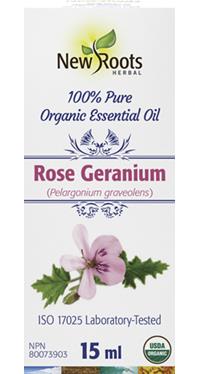New Roots Rose Geranium Essential Oil 15 ml | YourGoodHealth