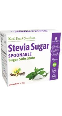 New Roots Stevia Sugar Spoonable 30 Packets | YourGoodHealth