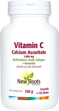 New Roots Vitamin C Calcium Ascorbate Crystals 150 g | YourGoodHealth