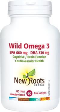 New Roots Wild Omega 3 EPA 660mg, DHA 330mg 60 capsules | YourGoodHealth
