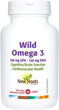 New Roots Wild Omega 3 EPA 180 mg /DHA 120 mg 60 Capsules | YourGoodHealth