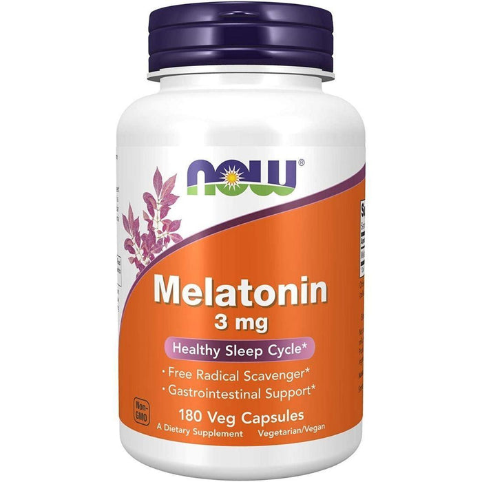 NOW Melatonin 3mg 180 veggie capsules | YourGoodHealth