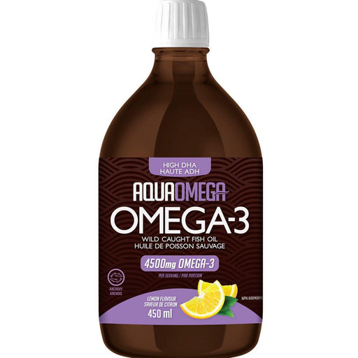 AquaOmega High DHA Lemon 450 ml | YourGoodHealth