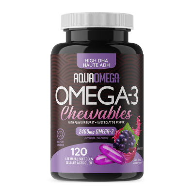 AquaOmega High DHA Chewable Grape | YourGoodHealth