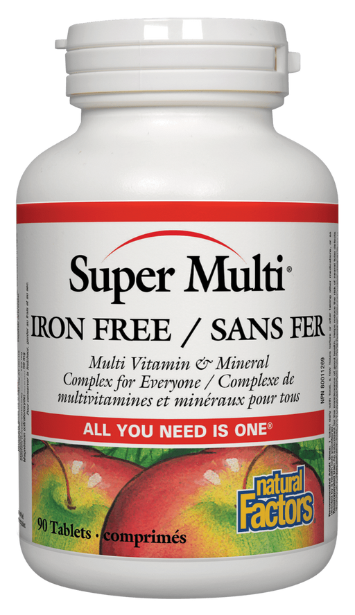 Natural Factors Super Multi Iron Free 90 cap