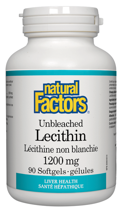 Natural Factors Lecithin Unbleached 90 capsules.May Lower Cholesterol.  Aids in Liver Function,