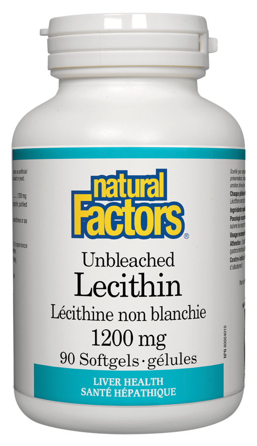 Natural Factors Lecithin Unbleached 90 capsules.May Lower Cholesterol.  Aids in Liver Function,