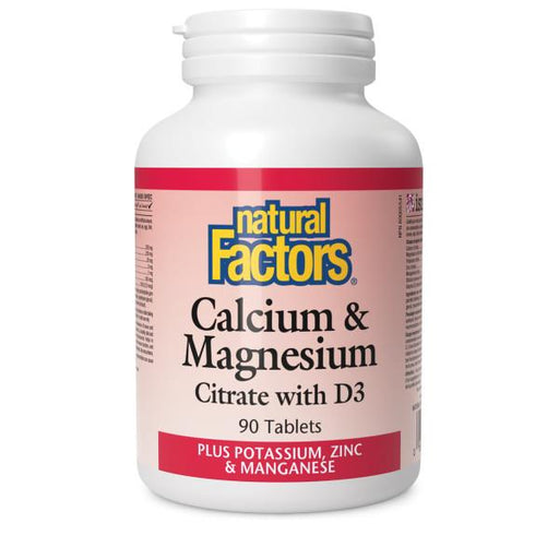 Natural Factors Calcium & Magnesium 90 tablets | YourGoodHealth