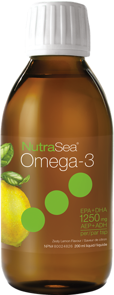 Nutrasea Omega 3 Lemon 200ml. <H2> Discontinued - Please see Searich Omega 3. Great tasting and Issura tested for the top
600 contaniments like lead and mecury so you are guaranteed the cleanset fish oil</H2>