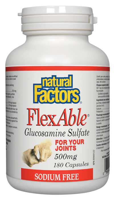 Natural Factors Glucosamine 500mg 180 capsules. For Joint Health