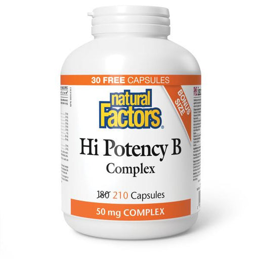 Natural Factors Hi Potency B 210 Bonus | YourGoodHealth