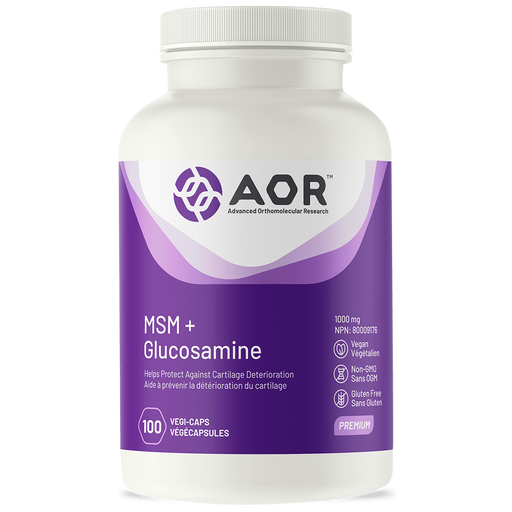 AOR MSM + Glucosamine 100capsules. For Damaged Joints