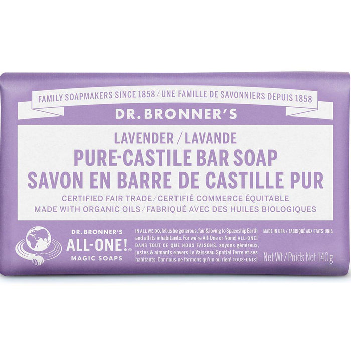 Dr Bronners Castille Lavender Soap Bar | Yourgoodhealth