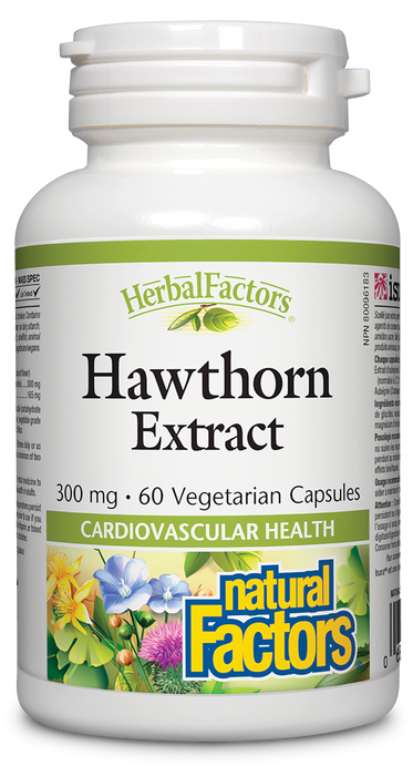Natural Factors Hawthorn  50 mg 60 capsules. Improves Circulation and Heart Function