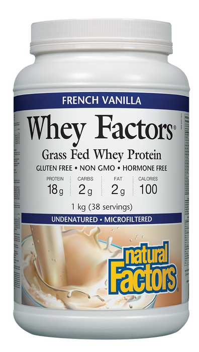 Whey Factors 100% Natural Whey Protein French Vanilla 1kg
