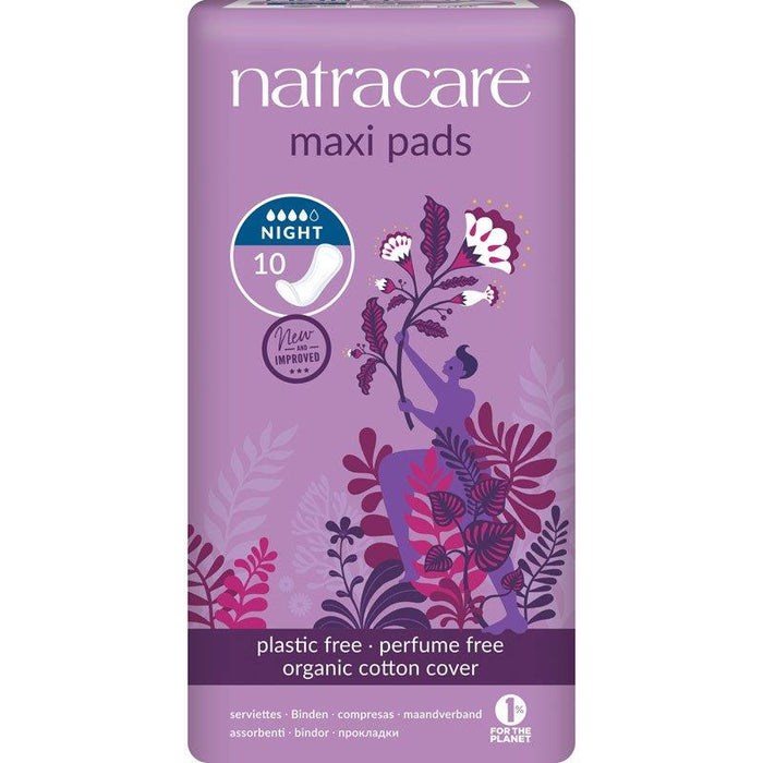 Natracare Maxi Pads Night Time | YourGoodHealth