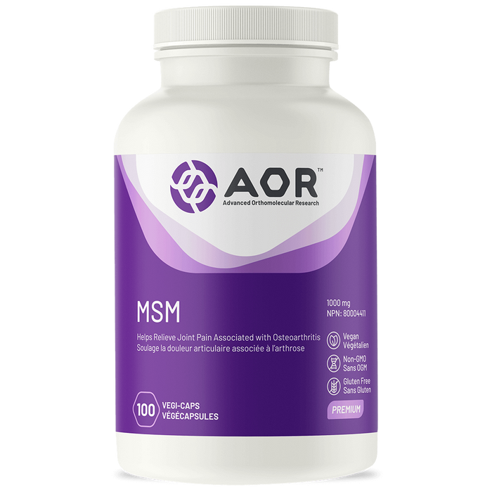 AOR MSM 1000mg 100capsules. For Joint Pain & Inflammation