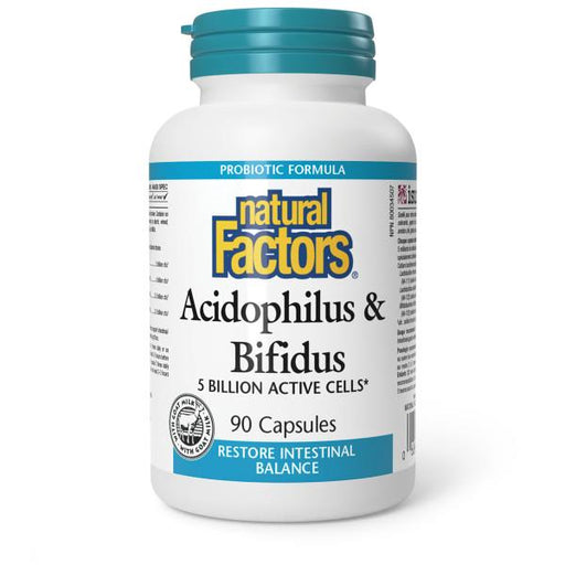 Natural Factors Acidophilus & Bifidus 90 capsules | YourGoodHealth