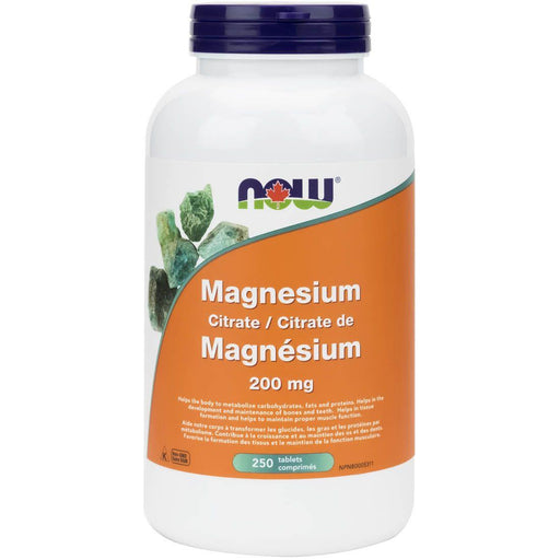 Now Magnesium Citrate 200mg 250 tabs | YourGoodHealth