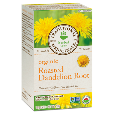 Traditional Medicinals Tea Roasted Dandelion Root 16 Tea Bags