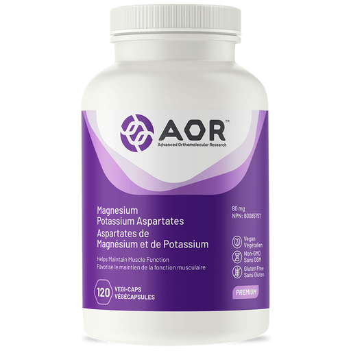 AOR Magnesium/Potassium Asparatates 120 Vegi Capsules